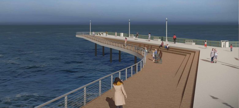 ocean beach pier squint test concept