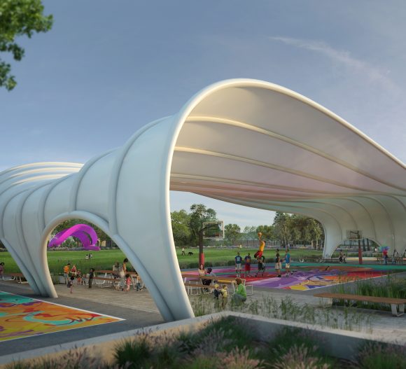 Rendering of Jump Pavilion at Jones Campus