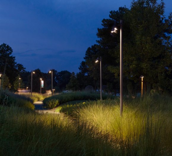 North Carolina Museum of Art ; Raleigh NC; Lightign Design: Tillett Lighting, Landscape Architect: Civitas