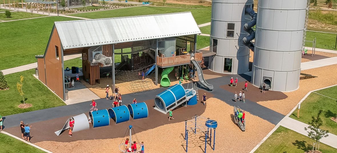twin silo park playground